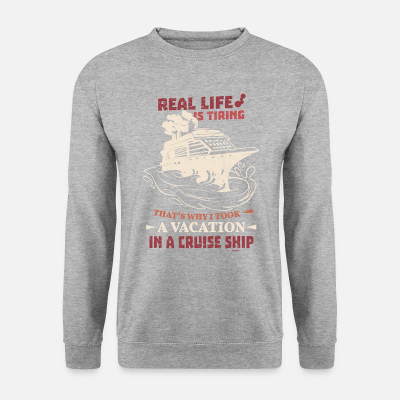 lustiger Kreuzfahrt Spruch - Unisex Pullover - Weißgrau meliert