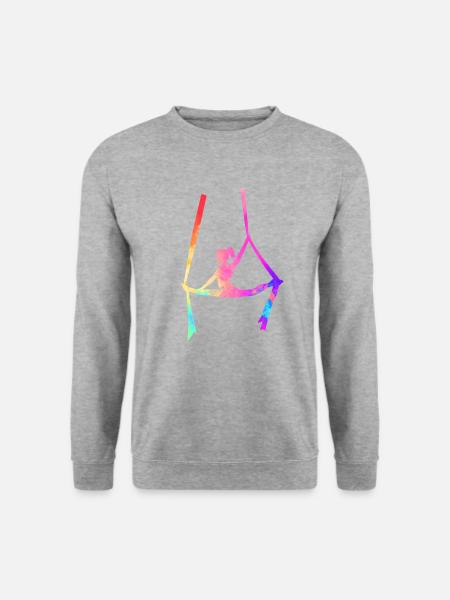 aerialist, Aerial Silks - Unisex Pullover - Weißgrau meliert