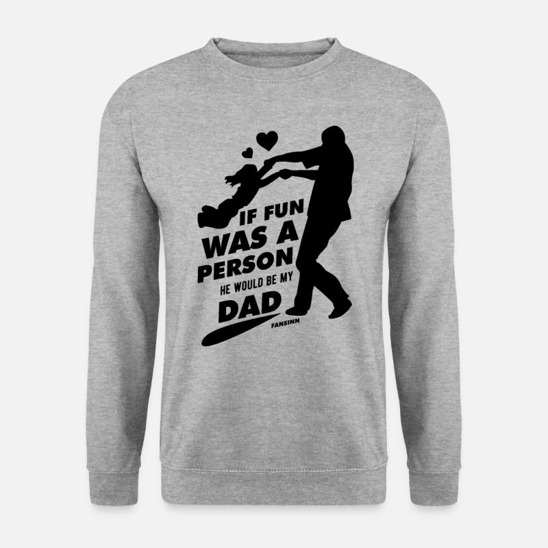 Vater und Tochter - Unisex Pullover - Weißgrau meliert