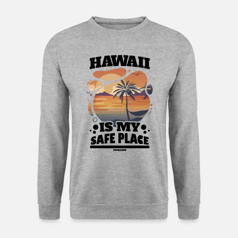 Hawaii - Unisex Pullover - Weißgrau meliert