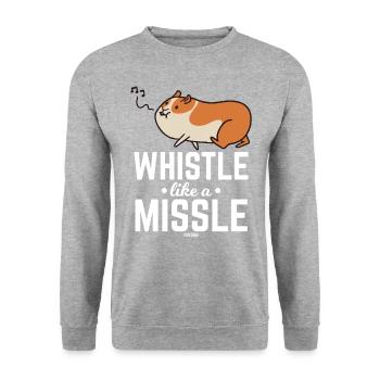 Hamster - Unisex Pullover - Weißgrau meliert - Vorne - Alina (178cm) & Michal (187cm)
