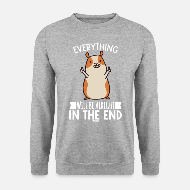 Feldhamster Goldhamster Zwerghamster - Unisex Pullover - Weißgrau meliert