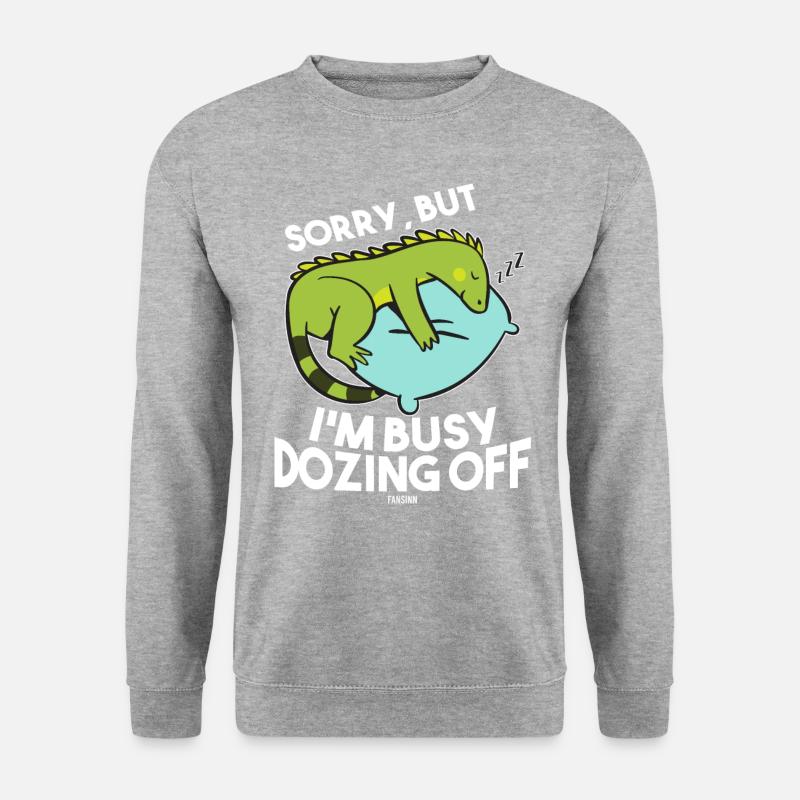 Leguan - Unisex Pullover - Weißgrau meliert