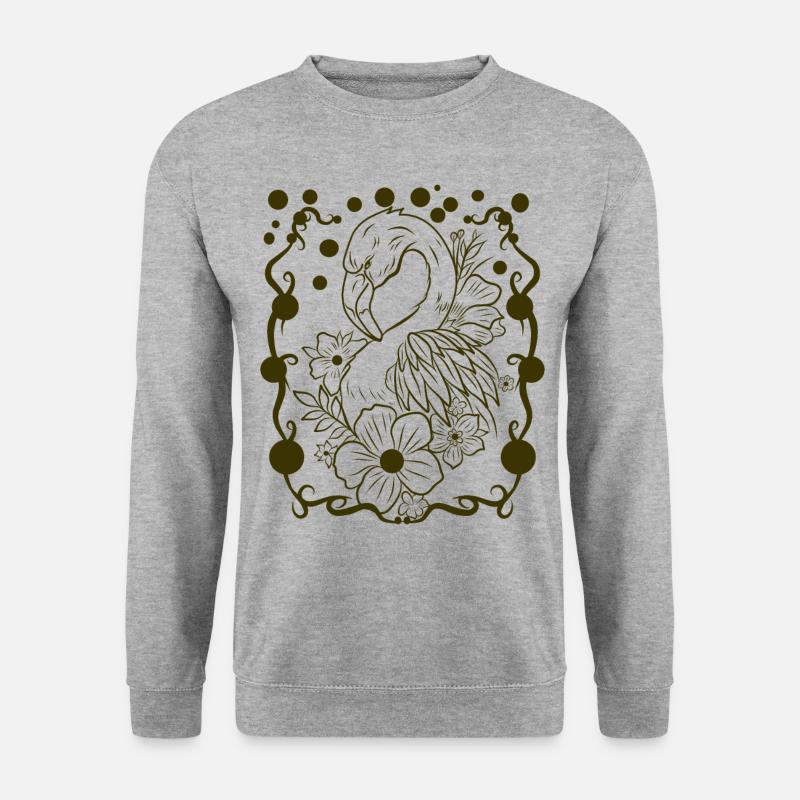 Schwan - Unisex Pullover - Weißgrau meliert
