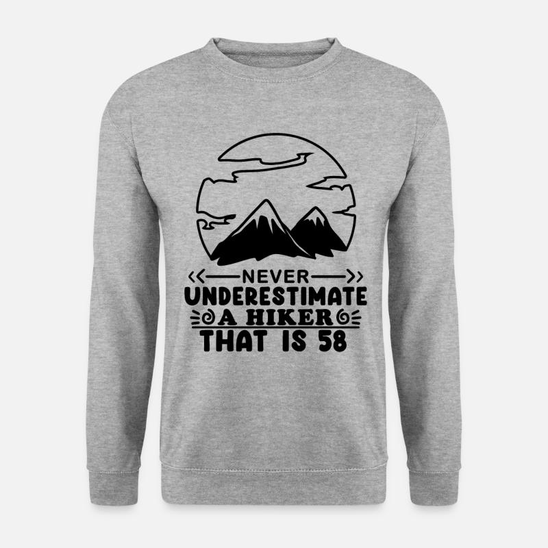v - Unisex Pullover - Weißgrau meliert