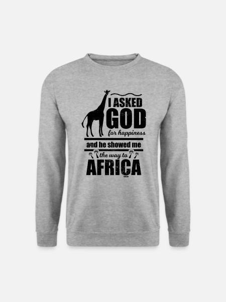 Giraffe Afrika Gott Natur Erholung - Unisex Pullover - Weißgrau meliert