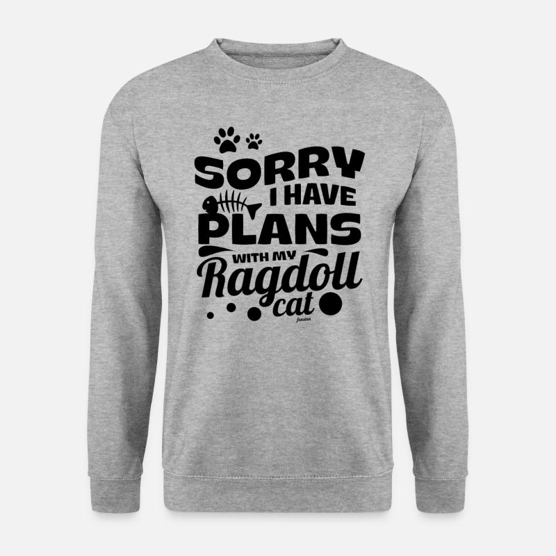 Ragdoll Spruch - Unisex Pullover - Weißgrau meliert