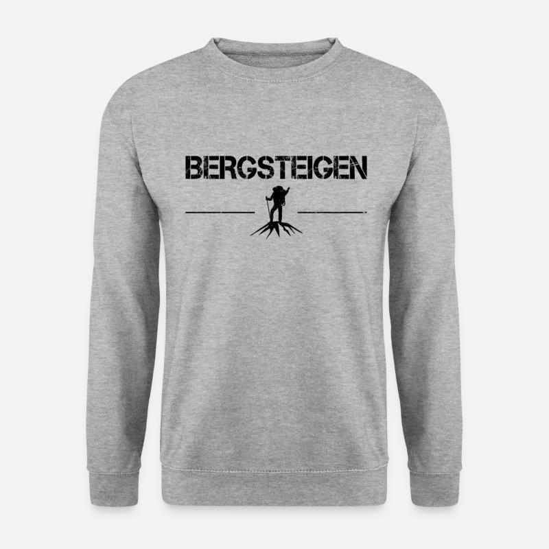 Bergsteigen - Unisex Pullover - Weißgrau meliert