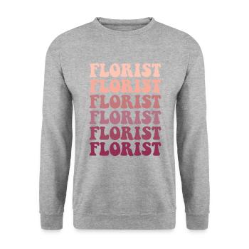 Florist, Flowers Gardener florist - Unisex Pullover - Weißgrau meliert - Vorne - Alina (178cm) & Michal (187cm)