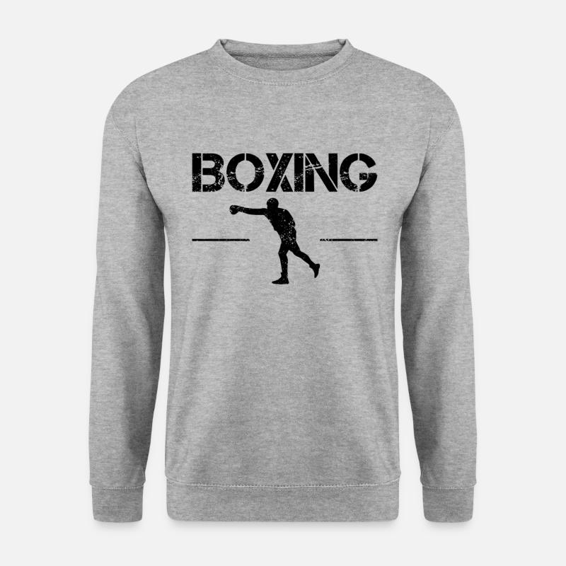 Boxen - Unisex Pullover - Weißgrau meliert