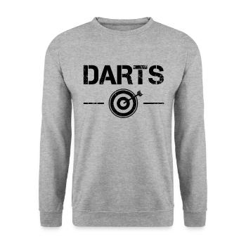 Darts - Unisex Sweatshirt - salt & pepper - Front - Alina (178cm) & Michal (187cm)