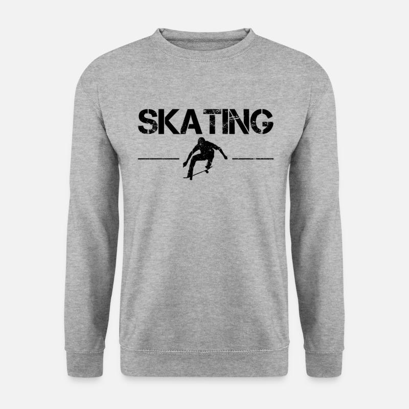 skating - Unisex Pullover - Weißgrau meliert