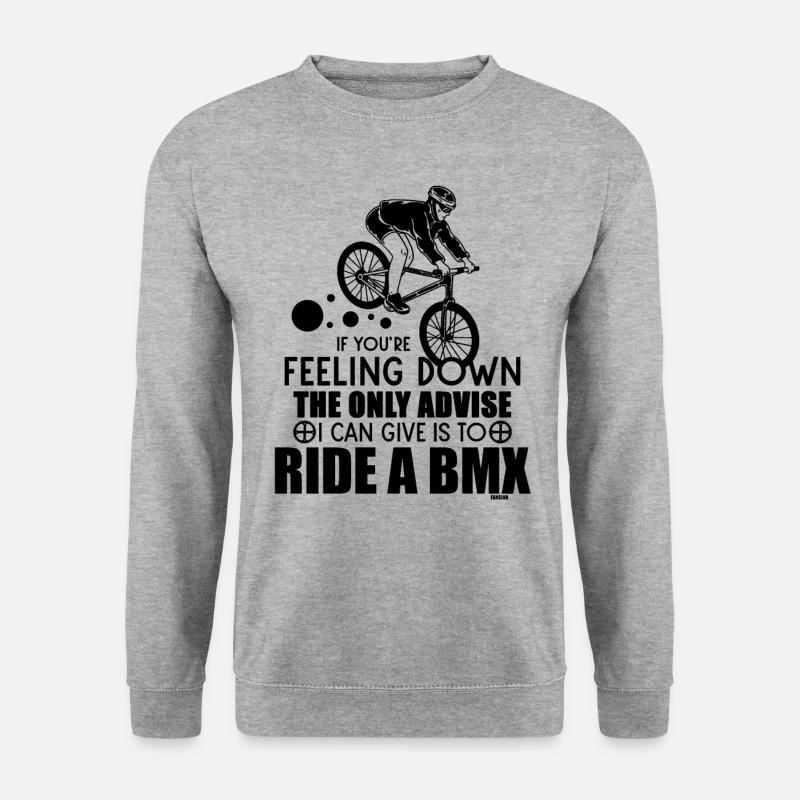 BMX Fahrradtour - Unisex Pullover - Weißgrau meliert