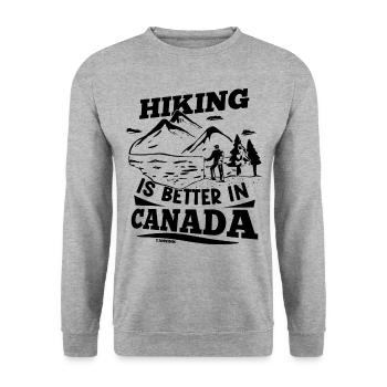 Canada - Unisex Pullover - Weißgrau meliert - Vorne - Alina (178cm) & Michal (187cm)