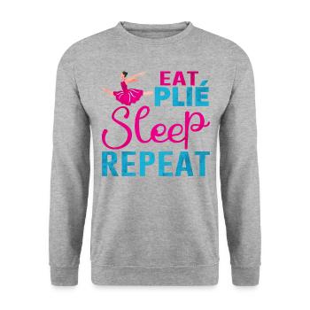 Ballet Danseuse Ballerina Ballet - Sweat-shirt Unisexe - gris chiné - Devant - Alina (178cm) & Michal (187cm)