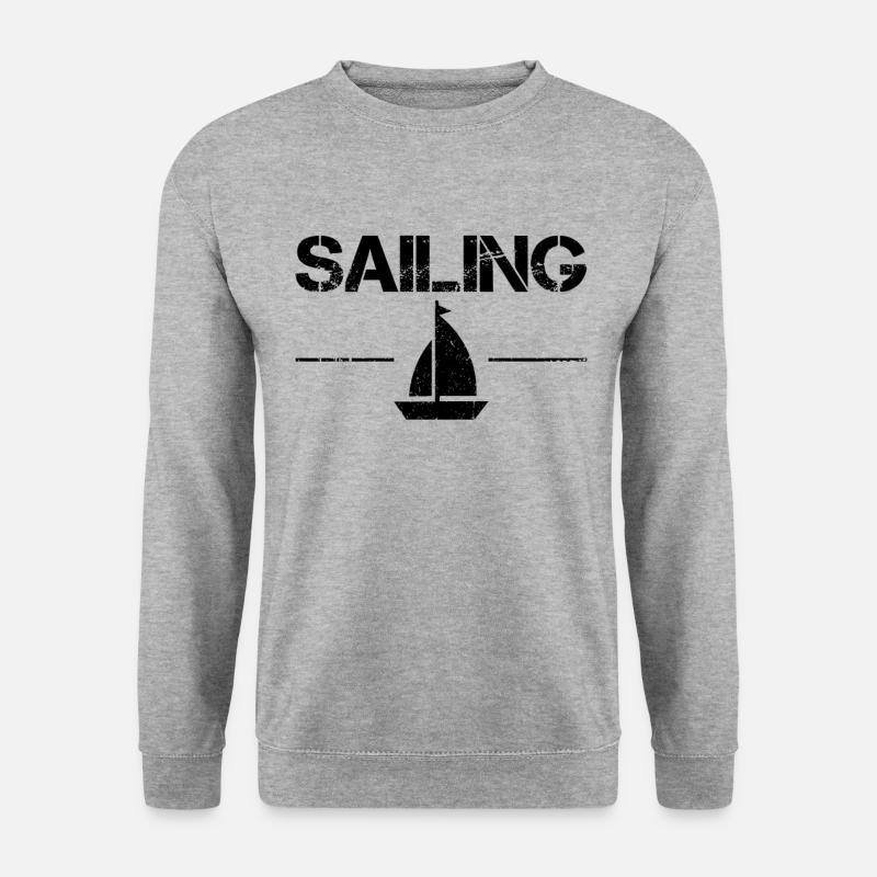 Segeln - Unisex Pullover - Weißgrau meliert