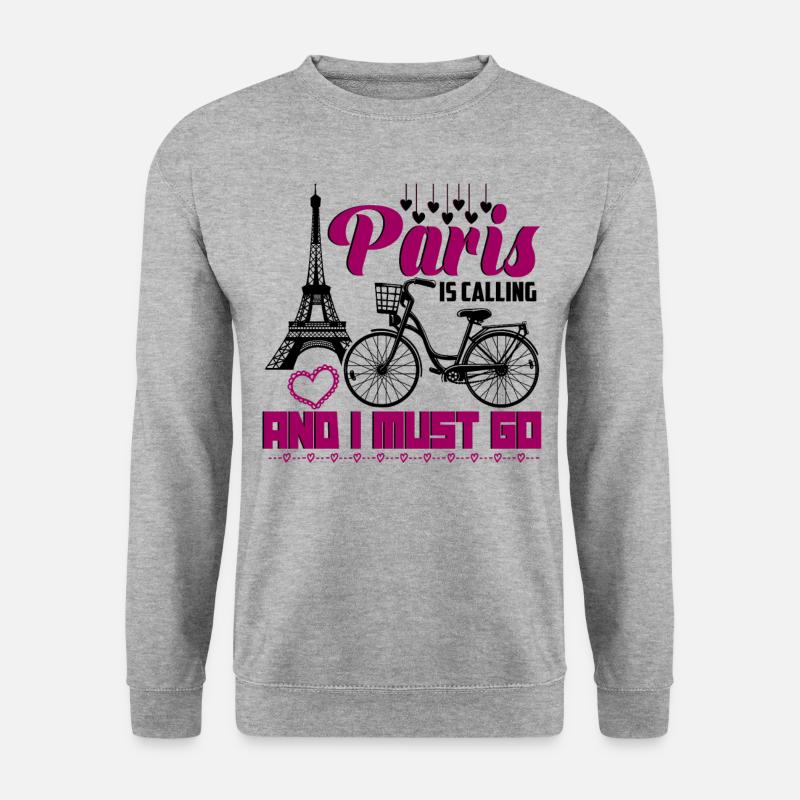 Ich Liebe Paris Frankreich - Unisex Pullover - Weißgrau meliert
