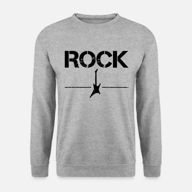 rock - Unisex Pullover - Weißgrau meliert