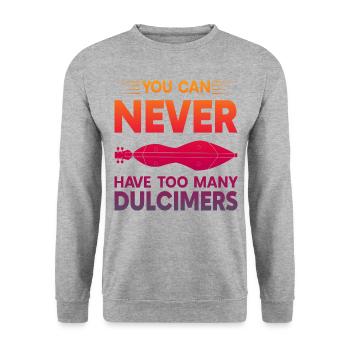 Funny dulcimer instrument - Unisex Sweatshirt - salt & pepper - Front - Alina (178cm) & Michal (187cm)