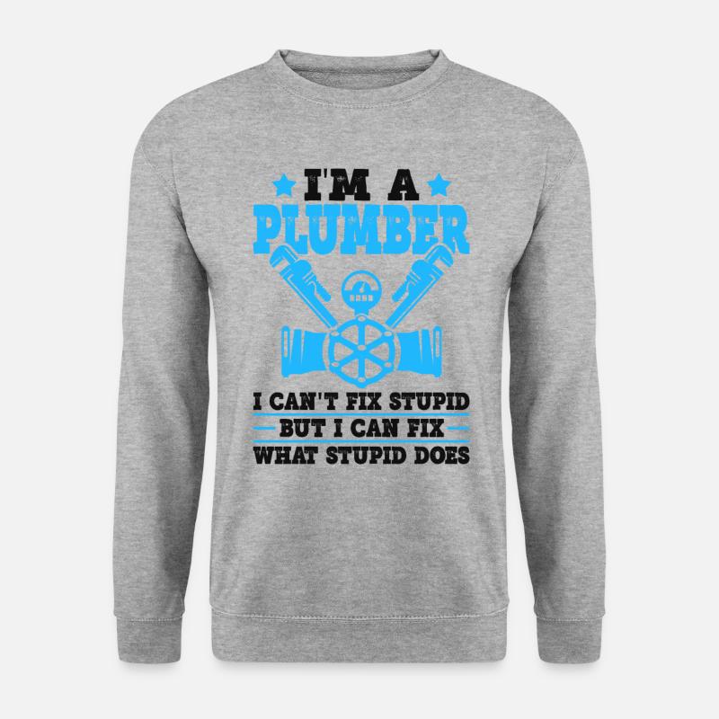 Funny Plumber Pipefitter Pipefitting - Unisex Sweatshirt - salt & pepper