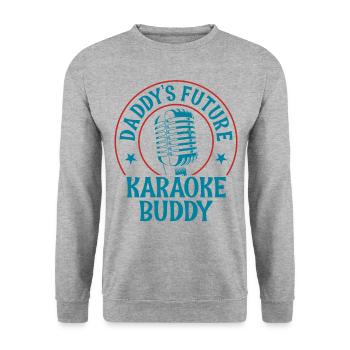 Karaoke Singer Daddy's Future - Unisex Sweatshirt - salt & pepper - Front - Alina (178cm) & Michal (187cm)