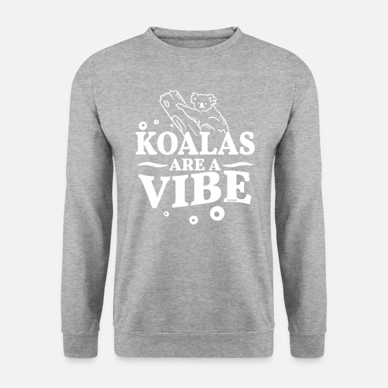 Koalaliebhaber Geschenkidee - Unisex Pullover - Weißgrau meliert