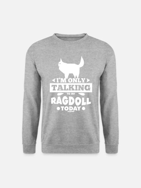 Ragdoll Haustier Katze - Unisex Pullover - Weißgrau meliert