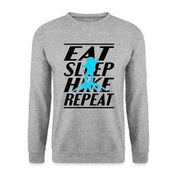 Alimentation Sommeil Randonnée - Sweat-shirt Unisexe - gris chiné - Devant - Alina (178cm) & Michal (187cm)