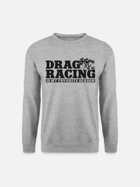 Drag Racing Race Car Drag Racing - Unisex Pullover - Weißgrau meliert