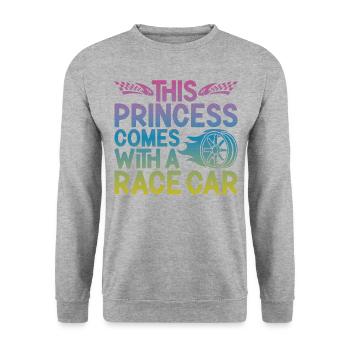 Drag Racing Race Car Girl This - Unisex Sweatshirt - salt & pepper - Front - Alina (178cm) & Michal (187cm)