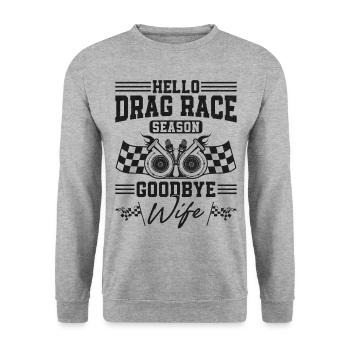 Drag Racing Race Car Husband - Unisex Pullover - Weißgrau meliert - Vorne - Alina (178cm) & Michal (187cm)