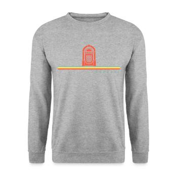 Karaoké Chanteur Rétro Vintage - Sweat-shirt Unisexe - gris chiné - Devant - Alina (178cm) & Michal (187cm)