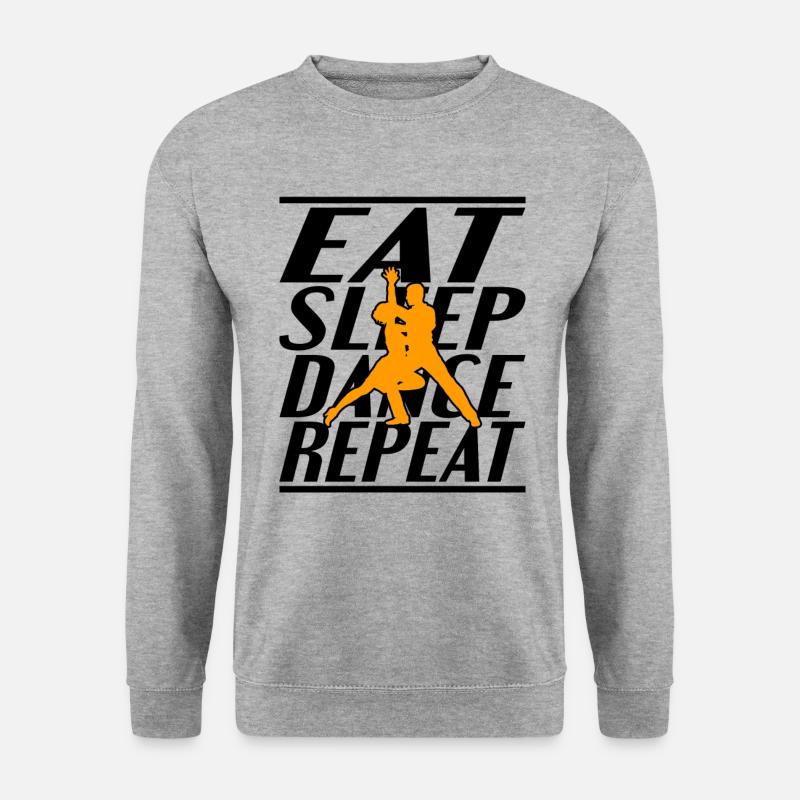 Essen Schlafen Tanzen - Unisex Pullover - Weißgrau meliert