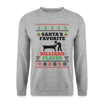 Billards Joueur de billard Balle - Sweat-shirt Unisexe - gris chiné - Devant - Alina (178cm) & Michal (187cm)