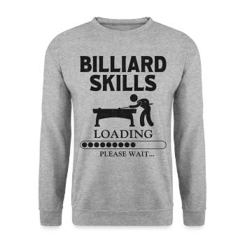 Billiards Pool Player Ball Vintage - Unisex Sweatshirt - salt & pepper - Front - Alina (178cm) & Michal (187cm)