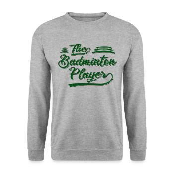 Le joueur de badminton - Sweat-shirt Unisexe - gris chiné - Devant - Alina (178cm) & Michal (187cm)