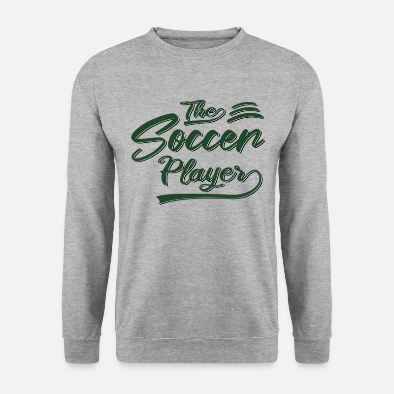 the soccer player - Unisex Pullover - Weißgrau meliert