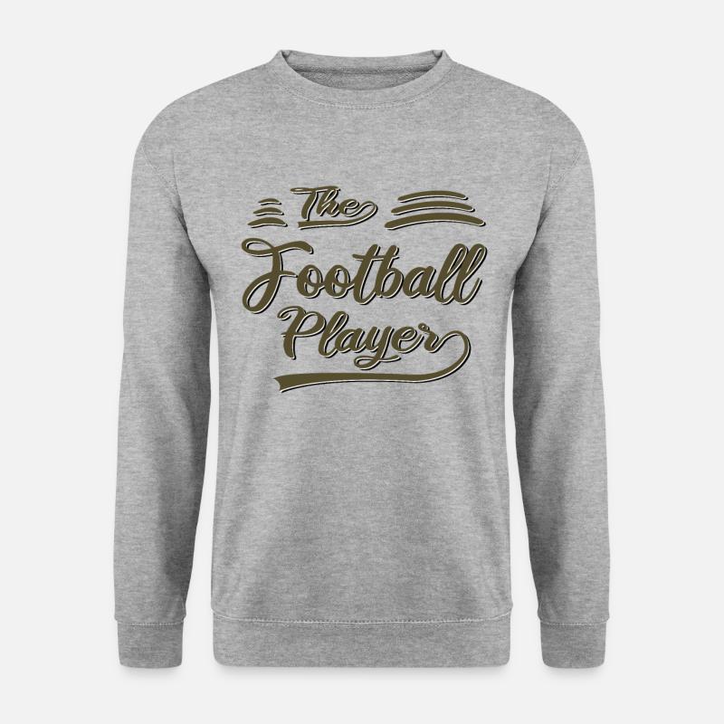 the football player - Unisex Pullover - Weißgrau meliert