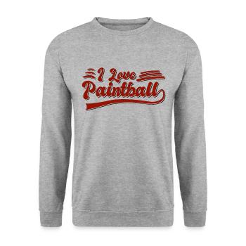 Ich liebe Paintball - Unisex Pullover - Weißgrau meliert - Vorne - Alina (178cm) & Michal (187cm)