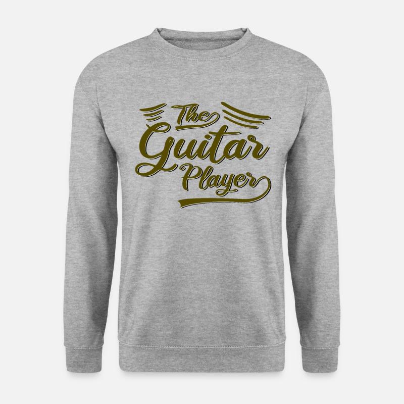 Der Gitarrist - Unisex Pullover - Weißgrau meliert