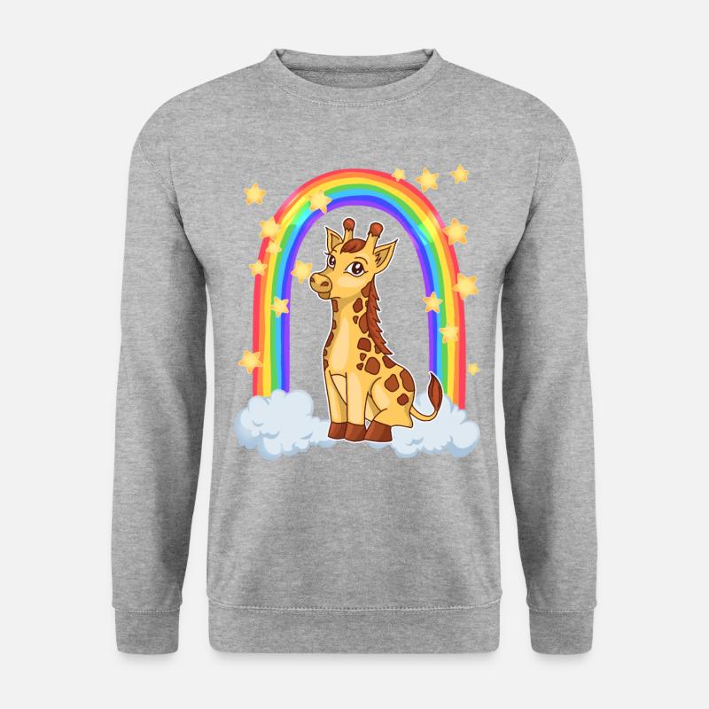 Giraffe in the magic rainbow - Unisex Sweatshirt - salt & pepper