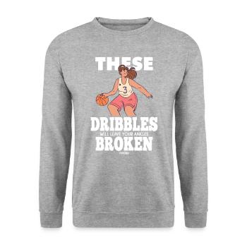 Basketball Girls Basketball Player Woman - Unisex Sweatshirt - salt & pepper - Front - Alina (178cm) & Michal (187cm)