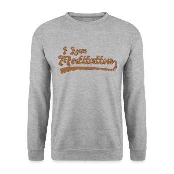 J’aime la méditation - Sweat-shirt Unisexe - gris chiné - Devant - Alina (178cm) & Michal (187cm)