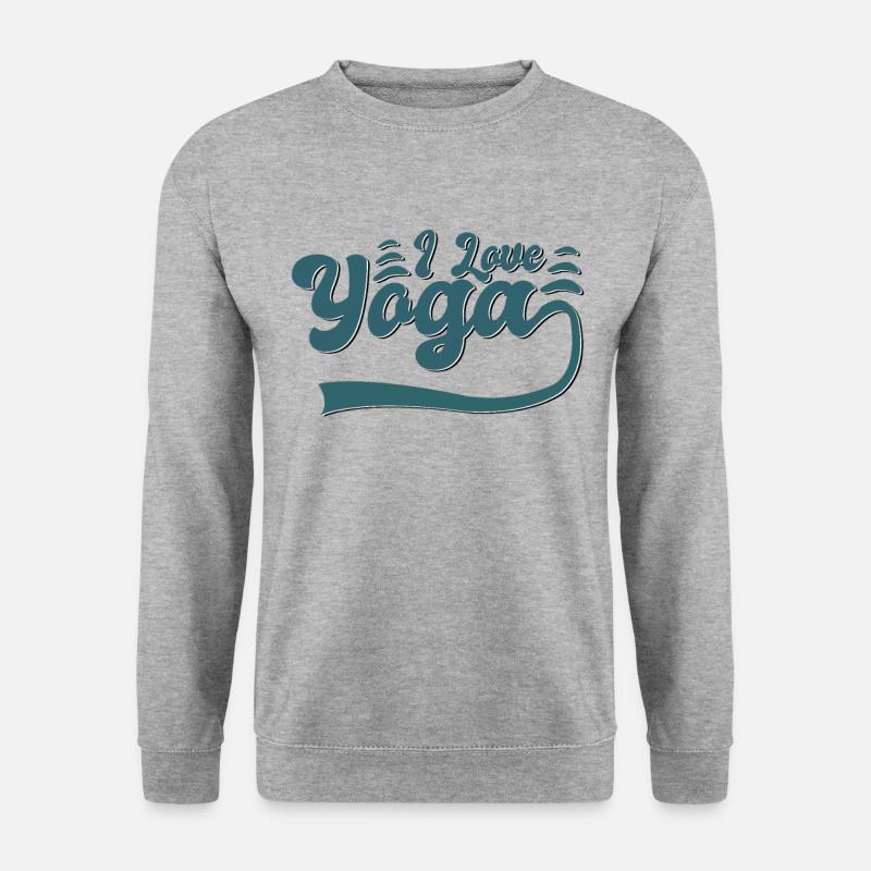 I love yoga - Unisex Pullover - Weißgrau meliert