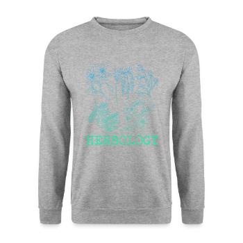 Herbology Graphic Gardener Horticulturist Garden L - Unisex Pullover - Weißgrau meliert - Vorne - Alina (178cm) & Michal (187cm)