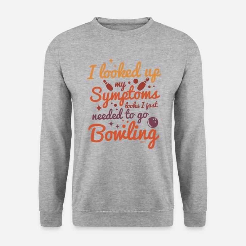 Bowling Strike Bowlingbahn Bowlingteam - Unisex Pullover - Weißgrau meliert