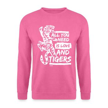 Tiger - Unisex Pullover - Pink - Vorne