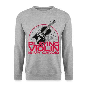 Violin Violinist Playing Violin Is - Unisex Sweatshirt - salt & pepper - Front - Alina (178cm) & Michal (187cm)