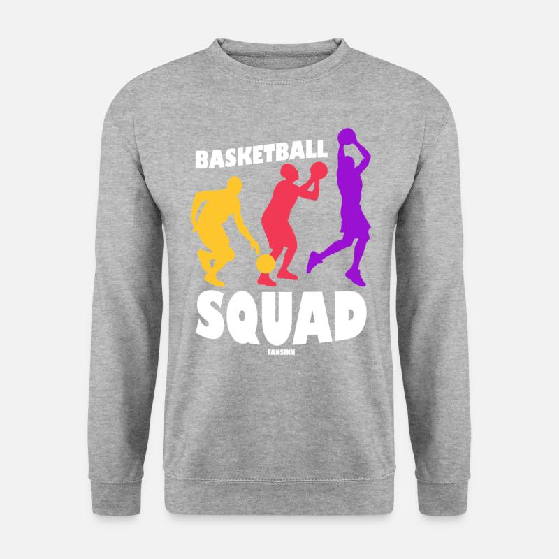 Basketball Squad - Unisex Pullover - Weißgrau meliert