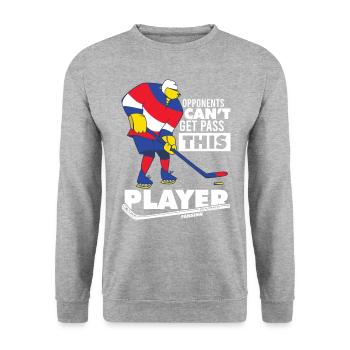 Ice hockey - Unisex Sweatshirt - salt & pepper - Front - Alina (178cm) & Michal (187cm)